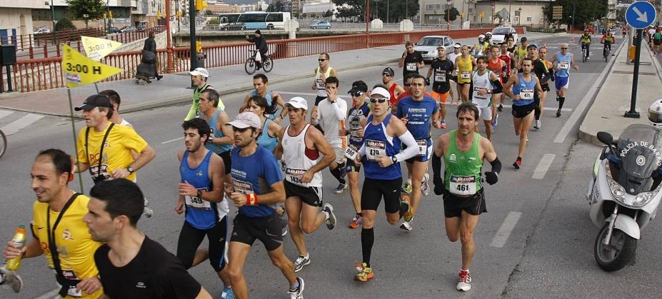 J.Jerónimo, Moreno, Labrador y Alonso, participaron en la Maratón de Málaga