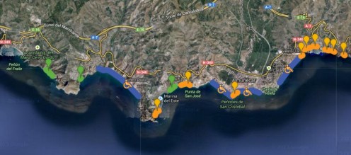 Enlace mapa playas Almuñécar
