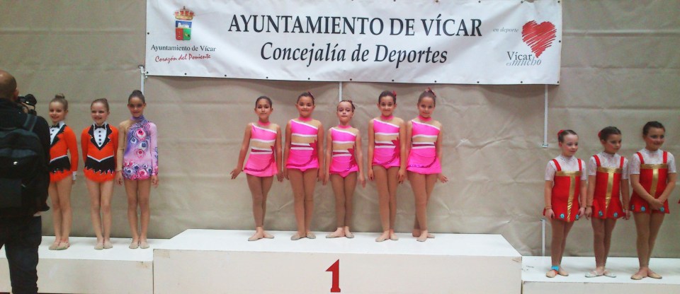 PODIO PARA BENJAMIN PROMESAS  GIMNASTAS SEXITANAS II