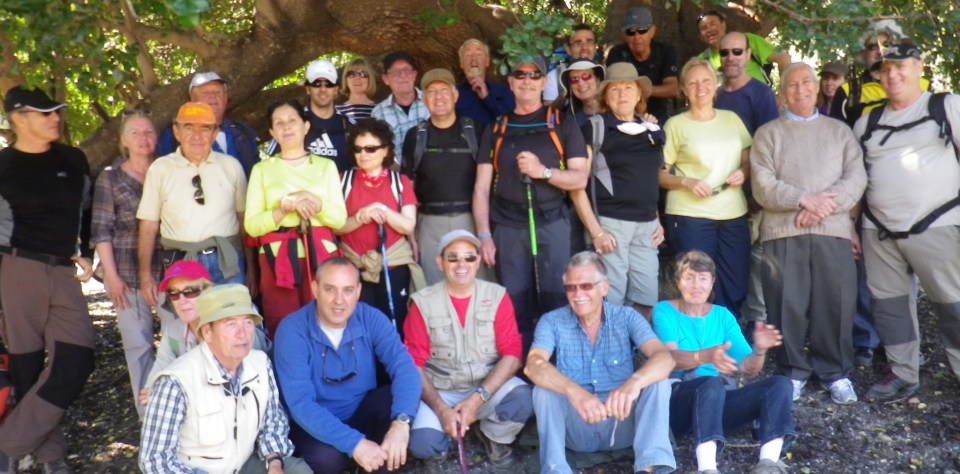 SENDERISTAS ALMUÑECAR BAJO UN ALGARROBO 2
