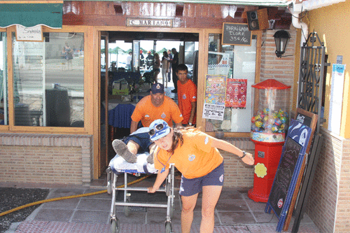 Las Fuerzas de Seguridad realizan un Simulacro en la playa de Velilla