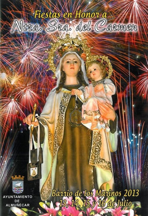 Cartel fiestas de la Virgen del Carmen del barrio de Los Marinos 2013