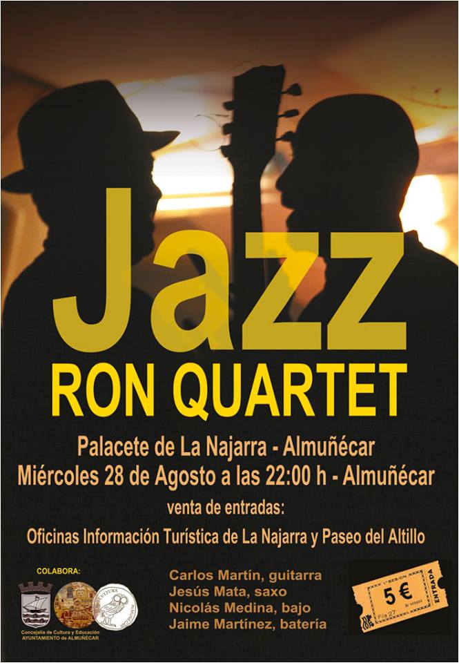 La banda de jazz RON QUARTET actuará en el Palacete de La Najarra