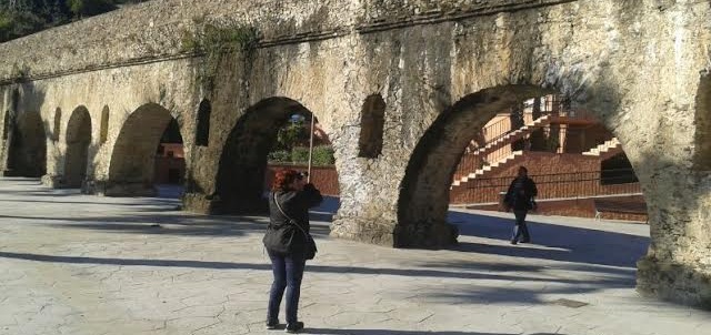 Técnicos evalúan los daños en el acueducto romano de Torrecuevas