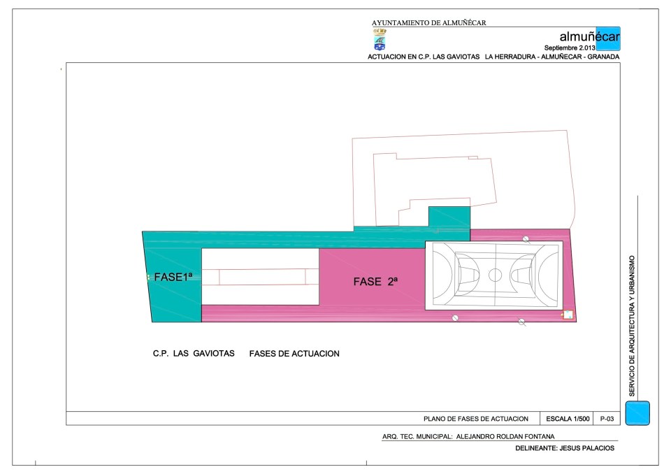 Pavimentación del patio del Colegio Las Gaviotas de La Herradura