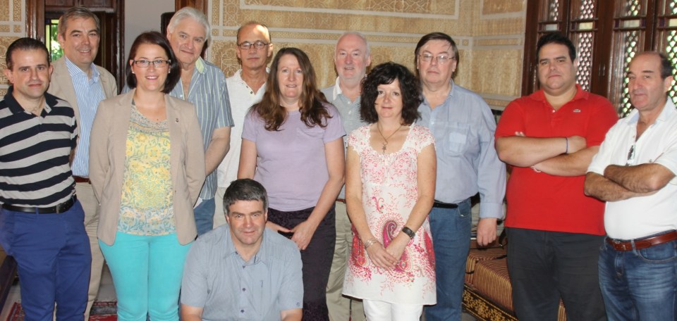 Grupo de periodistas irlandeses junto al director OET en Dublín visitaron Almuñécar el verano pasado 