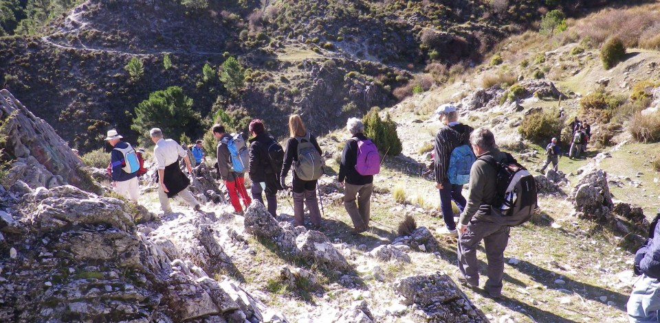 Senderistas recorrieron la zona norte de la Sierra de Almijara y Tejeda