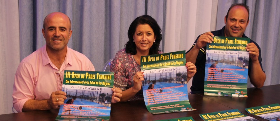 Acto de presentación del torneo de pádel femenino para celebrar el Día Internacional de la Salud de las Mujeres