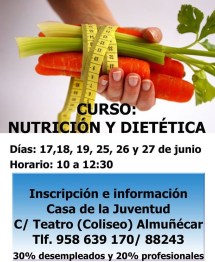 Abierto el plazo de inscripción para un curso de nutrición y dietética