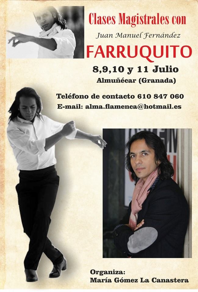 Cartel anunciador de las Clases Magistrales con Juan Manuel Fernández "Farruquito"
