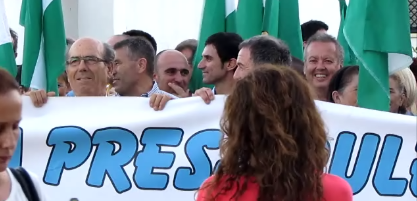 Cabecera de la "Marcha por el Agua" convocada por el colectivo "Agua para el  Campo"