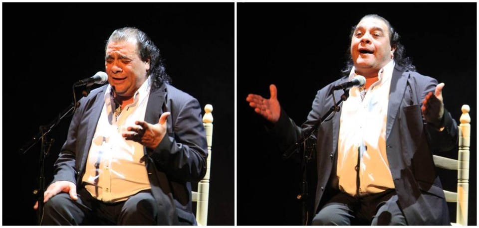 El cantaor Antonio Torres “El Chato de Vélez” en dos momentos de su actuación en Almuñécar ANTONIO TORRES EL CHATO DE VELEZ DURANTE SU ACTUACION EN ALMUÑECAR 14 2