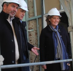 Foto. Izda-Dcha: El presidente de la Mancomunidad, José García Fuentes, el arquitecto municipal, Enrique Segura y la alcaldesa de Motril, Luisa García Chamorro.