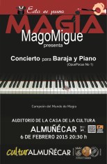 El MagoMigue presenta en Almuñécar "Concierto para Baraja y Piano"