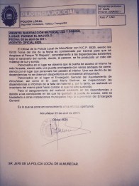 Denuncia robo Palapa