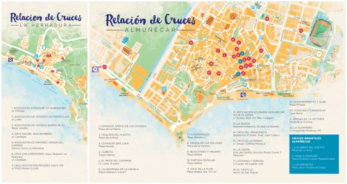 Mapa de ubicación de las Cruces en Almuñécar y La Herradura
