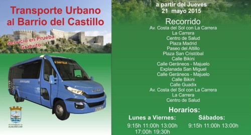 RECORRIDO Y HORARIO NUEVO SERVICIO 15 2