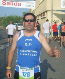 Tomás Bustos  en la IX Carrera del Zapillo, en Almería