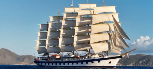 El barco de cinco mástiles más grande del mundo atraca este jueves en Motril