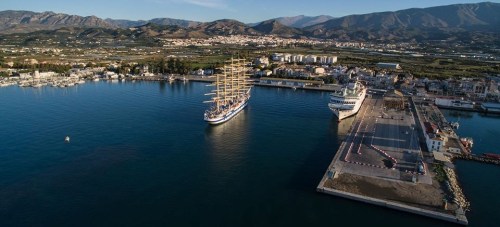 El Royal Clipper en el Puerto de Motril
