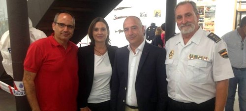 Sergio García en la exposición de la Policia Nacional