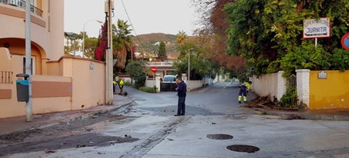 Unos 32 litros de agua han descargado las nuebes esta madrugada en Almuñécar