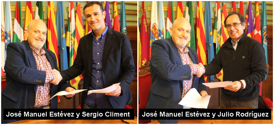 El concejal de Deportes firma sendos acuerdos de colaboración con el Centro Sergio Climent y la Clínica Syntagma