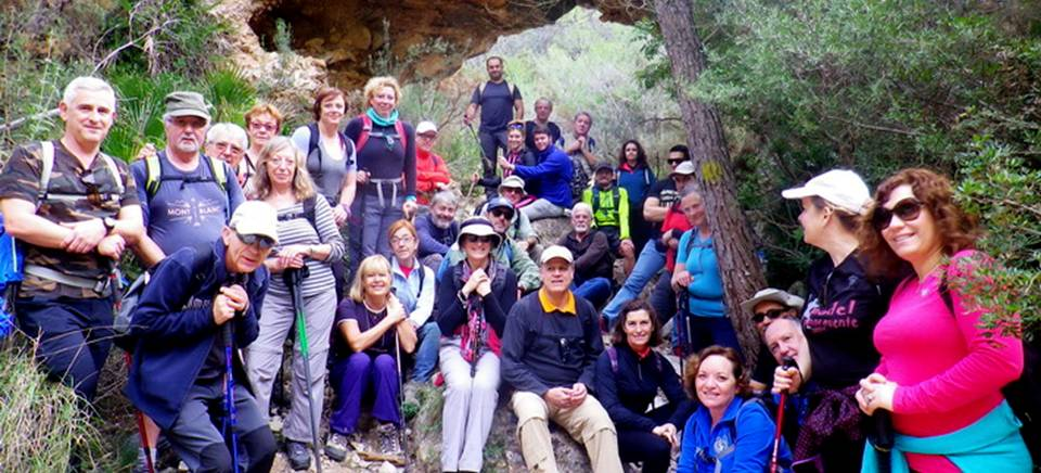 Senderistas sexitanos recorrieron la ruta del Barranco de Los Colmenarejos de la Maro