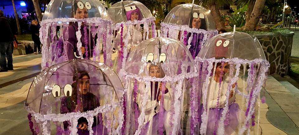 Concurso de disfraces 'Gran Fiesta del Carnaval' Almuñécar 2016. 1er premio Grupo Corto. 'Las medusas'