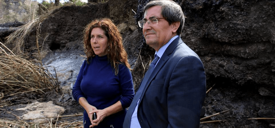 Diputación muestra su respaldo a los afectados por el incendio en Los Guájares