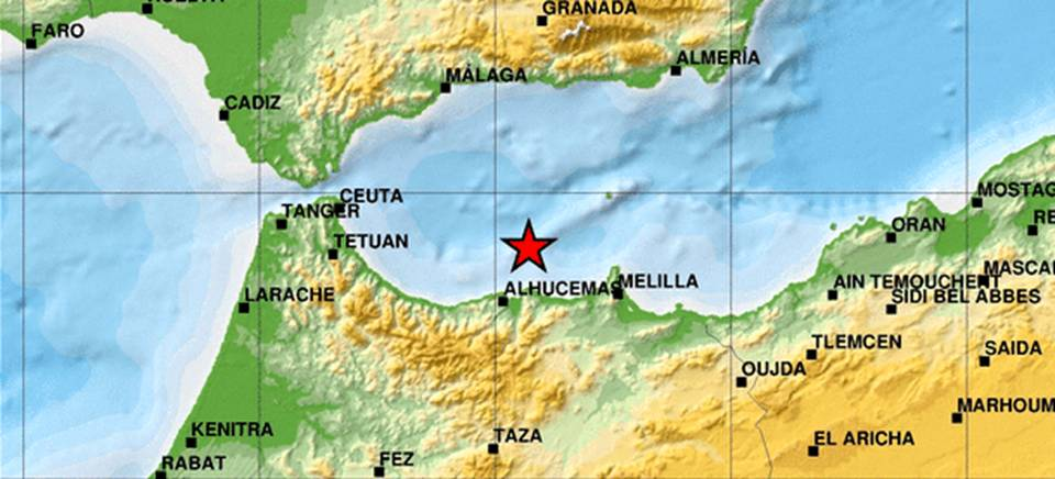 Seísmo de 5.1 grados de magnitud localizado en el Alborán Sur