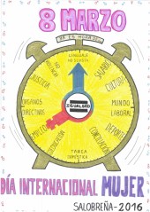 'Un reloj para la igualdad', gana el premio del concurso de carteles para el 8 de marzo