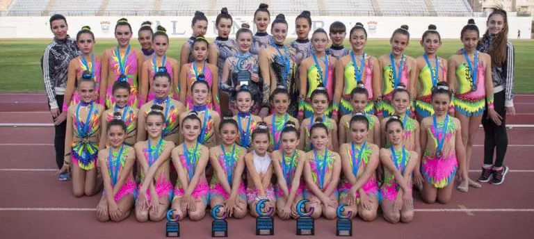 Siete podios para la Gimnasia Rítmica de Almuñécar en Roquetas del Mar