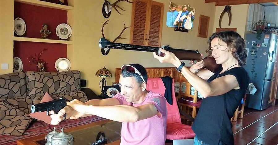 Fran y Cris, Sr. y Sra. Smith en el Trail Villa de Montefrío