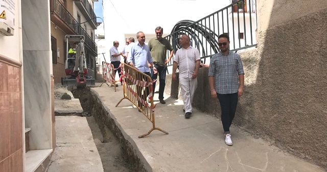 Sergio García visita las obras de mejoras en las infraestructuras hidráulicas de Molvízar, Ítrabo y Lentegí