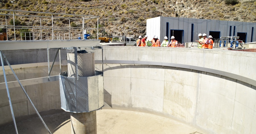 A buen ritmo las obras de construcción de la depuradora de aguas residuales de Albuñol que superan ya el 41%