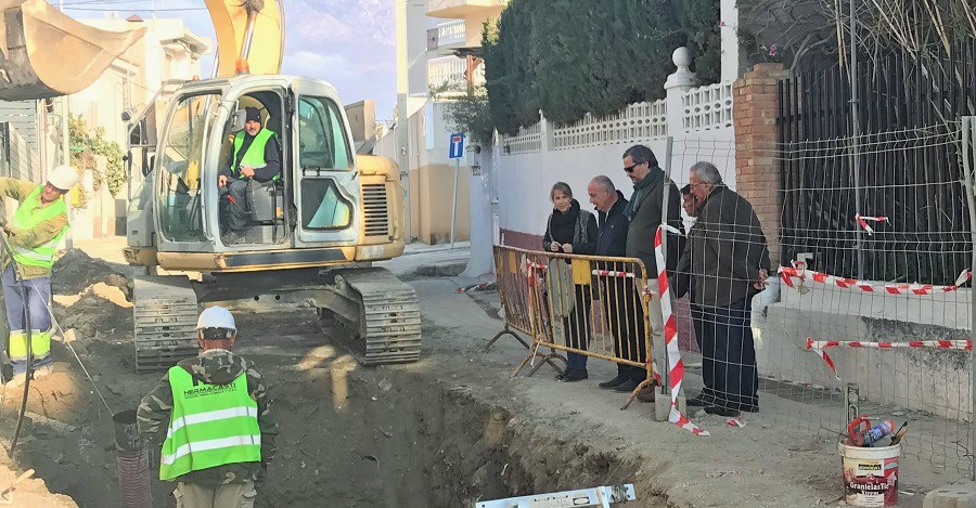 Sergio García visita las obras de Mancomunidad en Castell de Ferro