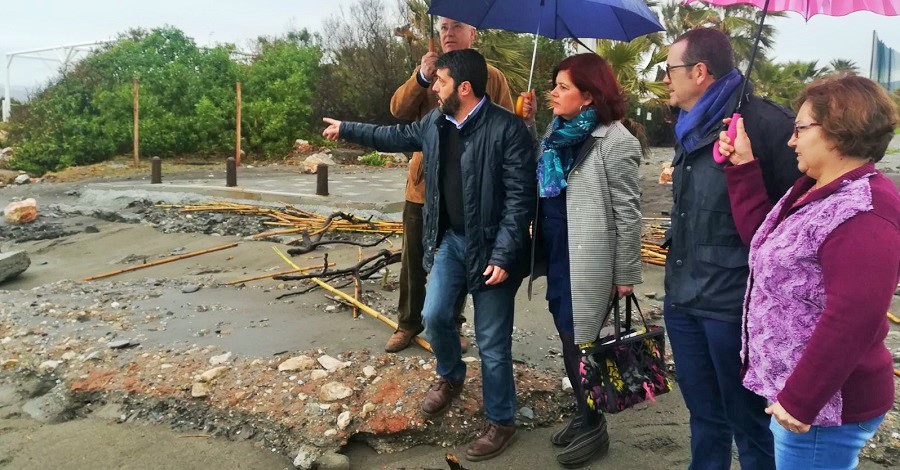 El PSOE pide al Gobierno medidas “de carácter permanente” en el litoral para evitar los daños del temporal