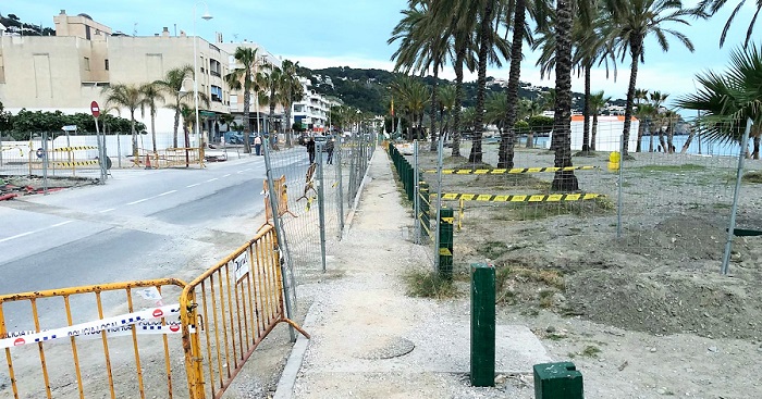 Obras en el Paseo Marítimo de La Herradura