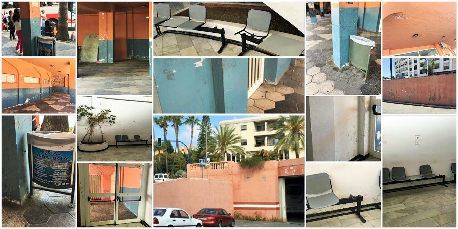 Estado de abandono de la estación de autobuses de Almuñécar