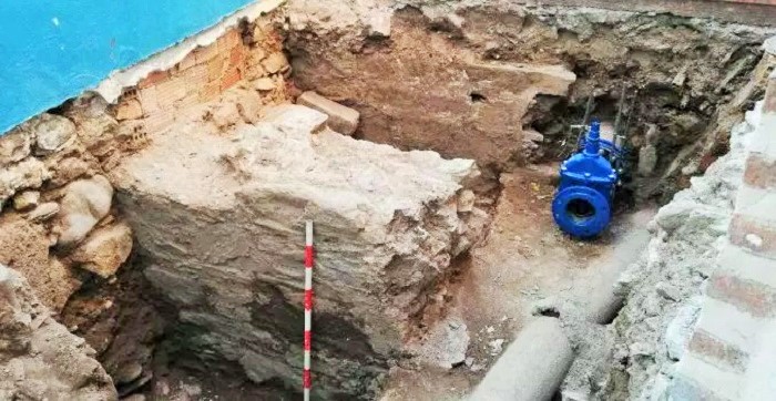Se descubren restos de un muro de época romana en el casco antiguo de Almuñécar