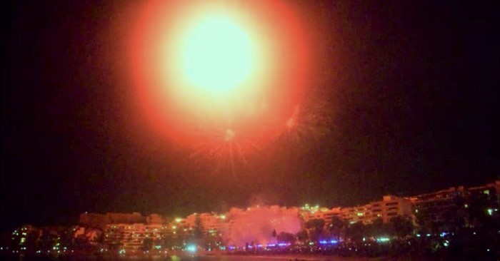 Fuegos artificiales en Almuñécar