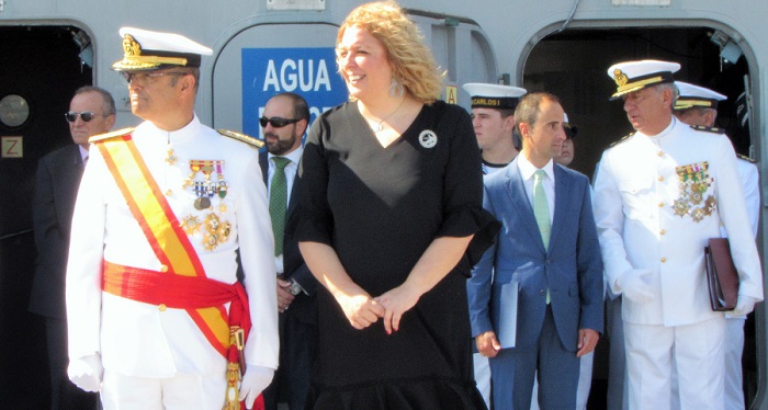 Jura de Bandera en el LHD Juan Carlos I en el Puerto de Motril_