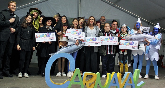 Andrés Sabio Patiño, Pablo López Jódar y Gerardo Maldonado Reyes, y Las Chicas de Oro, ganadores del Carnaval de Motril