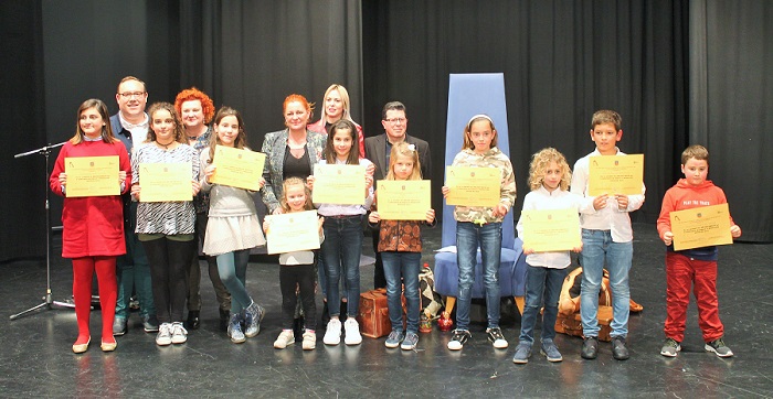 Entrega de premios del Concurso de Redacción y Dibujo Escolar, inicio de las actividades con motivo del Día del Libro