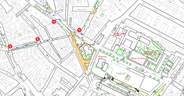 La Rambla de Capuchinos quedará cortada al tráfico por obras de asfaltado y reparación de acerado