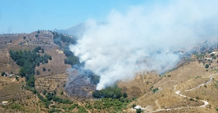Declarado un incendio en el paraje de Gelibra en Almuñécar