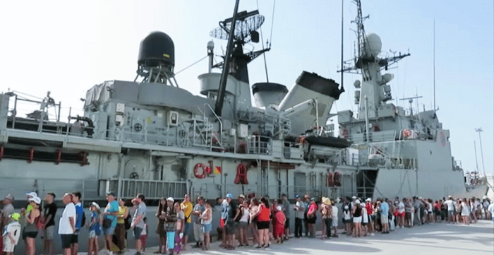 Corbeta Infanta Cristina en su visita al Puerto de Motril