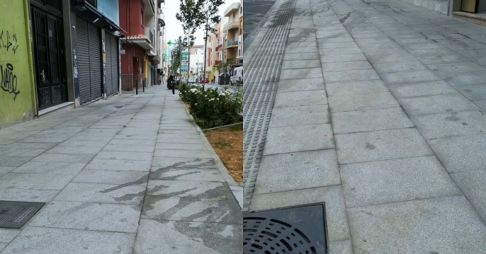 El PSOE motrileño denuncia el deterioro de la calle Ancha pocos días después de su inauguración.jpg