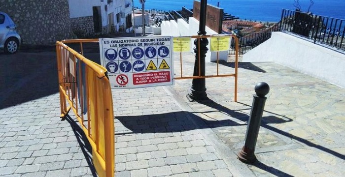 Obras de renovación de infraestructuras de abastecimiento y saneamiento del Casco Antiguo de Salobreña